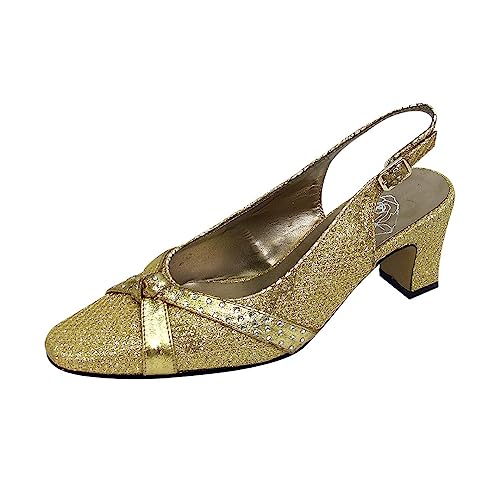 Floral Velma Women's Wide Width Dress Slingback Pumps with Bow