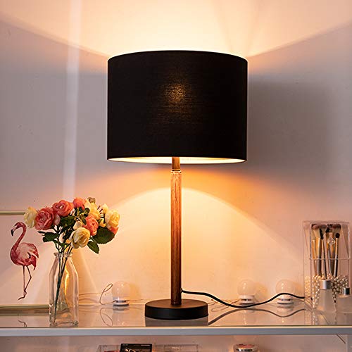 Wellmet 13"X13"X10" Lampshade Assembly Required For Table Lamp,Bedside Lamp,Floor Lamp,Fabric Drum Lampshade Mid-Century Modern Style,Spider Fitter,Black Gold #TOP3