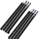FIELDOOR アルミテントポール 【2本セット / ブラック】 4本連結 調節可能 240～280cm 大型タープ コットンテントにも対応 プッシュピン 伸縮 分割式 キャンプ