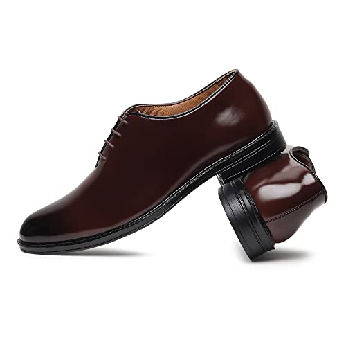 Image of Zixer Synthetic Leather Mens Formal Shoes || Office Formal Shoes Men Stylish|| Formal Shoes for Men Patent Leather Lace Up Party Formal Shoe