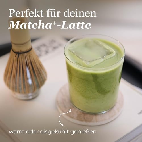 Bio Golden Matcha+, Matcha-Mix mit Kurkuma, Ginseng, Ingwer, Zimt und 60 % Bio Premium Matcha aus Japan, inspiriert von Goldener Milch, 80g