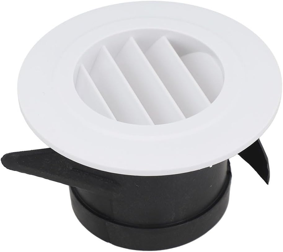 Round Louvered Vent for Wall or Ceiling Installation, ABS Air Vent Cover, Adjustable Louver Air Outlet for Bathroom, Attic, Bedroom & Fresh Air(100MM)