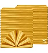 60 Pack Satin Napkins Satin Soft Dinner Napkins Square Table Napkins Washable Oversized Hemmed Ta...