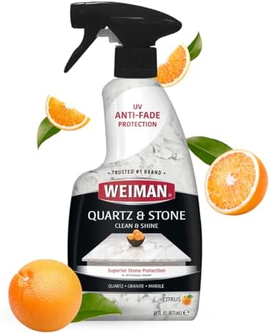 Weiman Quartz Countertop Cleaner and Polish with UV Protection, Clean & Shine Your Quartz Countertops Islands and Stone Surfaces