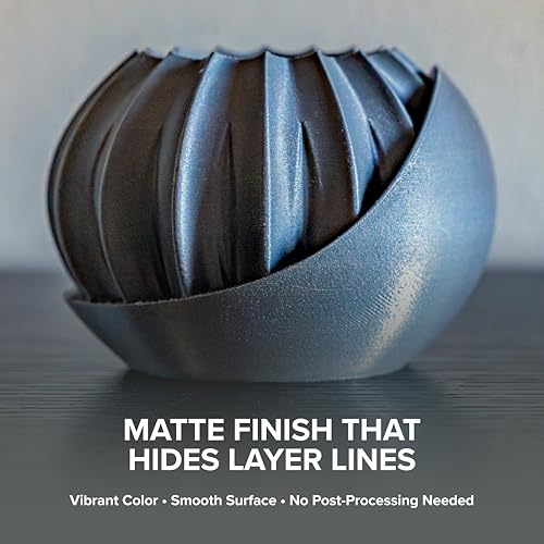 Image of Polymaker Panchroma Matte PLA Filament, Ash Grey 1.75mm 1kg 3D Printing Filament, Formerly Polyterra Matte, Fit Most FDM 3D Printers, 1kg Spool (2.2lbs)