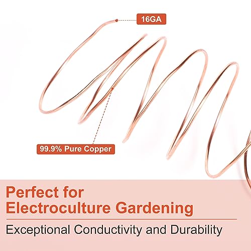 Electroculture Gardening Kupferdraht, 20m 99,9% Reiner 16 Gauge Blanker Draht für Garten, Pflanzen und Gemüseanbau