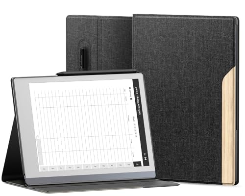 Ayotu Book Folio Case for Remarkable 2 Paper Tablet 10.3" 2020 Released, Premuin Fabric Smart Cover with Pen Pocket
