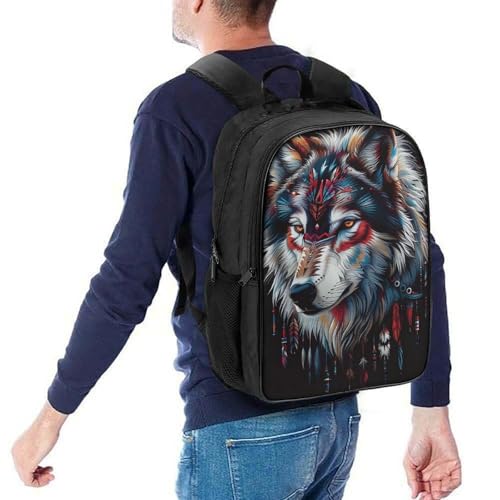 Sac à dos loup pour enfants : cartable 3D étudiant, sac léger et imperméable 40cm