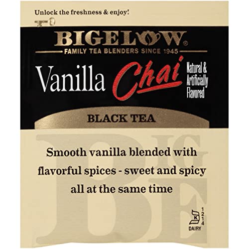 Bigelow Vanilla Chai Black Tea, Caffeinated, 20 Count (Pack Of 6), 120 Total Tea Bags #TOP5