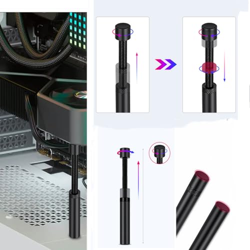 Soporte de GPU para evitar daños en la placa base con base de imán y goma suave 4