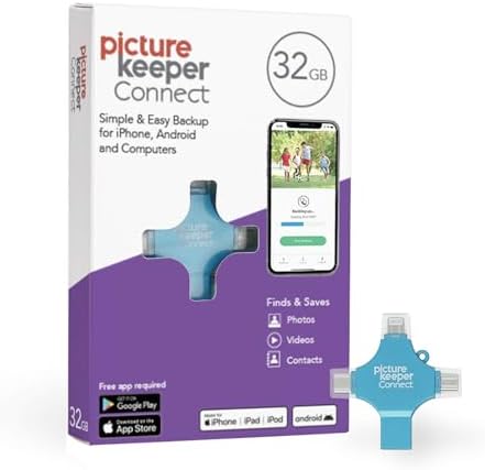 Picture Keeper Connect for iPhone, Android, USB-C, PC & Mac - 32G...