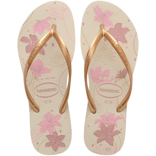 Havaianas Women's Slim Organic Sandal Beige/Golden Flip-Flop