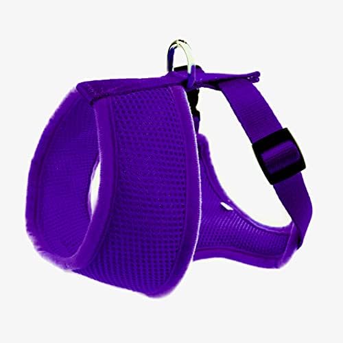 EcoBark Custom-Fit Dog Harness Eco-Friendly Easy Adjustable Non-Pull Padded Mesh for Easy Control for XS Small Medium Large XL Walking (Large Purple)