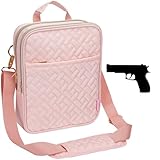 QIQU Gun Pouch Multipurpose Carry Pistol Holster Fanny Pack Waist Bag for Women, Waist Belt Pistol Holster Cross Body Gun Bag for Shooting or Target Sports - Pink
