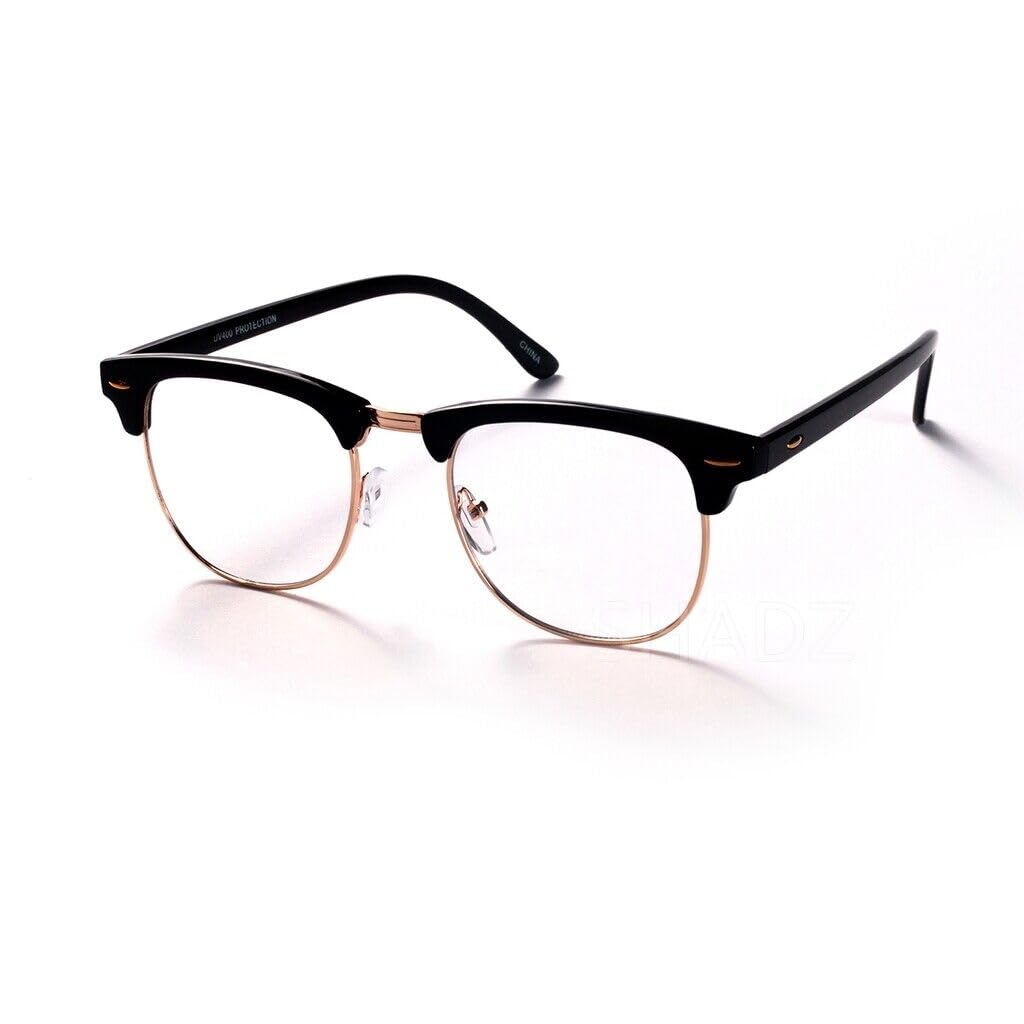 Eyeka Blue Light Blocking Blue Cut Anti Glare Clubmaster Style Half Frame Semi-Rimless Round Glasses Men and Women for Eye Protection from UV by Computer/Tablet/Laptop/Mobile (B0D383LNDP) Amazon Price History, Amazon Price Tracker