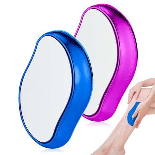 Uoimky Nano eliminador de vello piedra, 2 unidades, sin dolor, herramienta de depilación de cristal, sin afeitar, cuidado permanente de tu piel para hombres y mujeres para piernas, brazos, espalda,