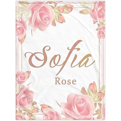 Youltar Personalized Blankets for Kids Custom Baby Blanket with Name for Girls Boys Customized Baby Name Blanket Receiving Blanket for Newborn Toddler Personalized Gifts for Birthday Christmas Cover