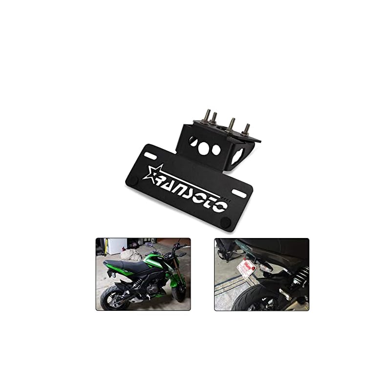 Ransoto-Motorcycle-Z125-Pro-Fender-Eliminator-Kits-License-Plate-Holder-Compatible-With-2015-2022-Kawasaki-Z125-Z125-Problack 41don7nbu1l. sl500 . ss800