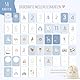 MeinBaby123® Meilensteinkarten Dein erstes Jahr | Meilenstein Karten Set Geschenk zur Geburt | Fotokarten für das erste Jahr | 50 Karten Inkl. Baumwollsäckchen (blau)