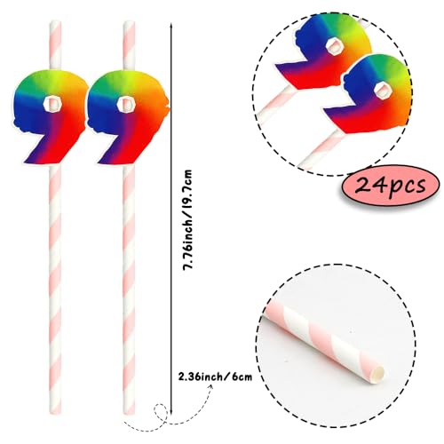 Set de 24 Pitillos de Papel Biodegradables con Diseño Numero 9 miniatura 2