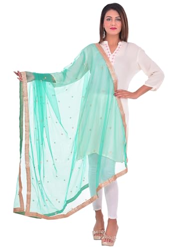 Image of YOUTHQUAKE Women's Embroidered Net Dupatta