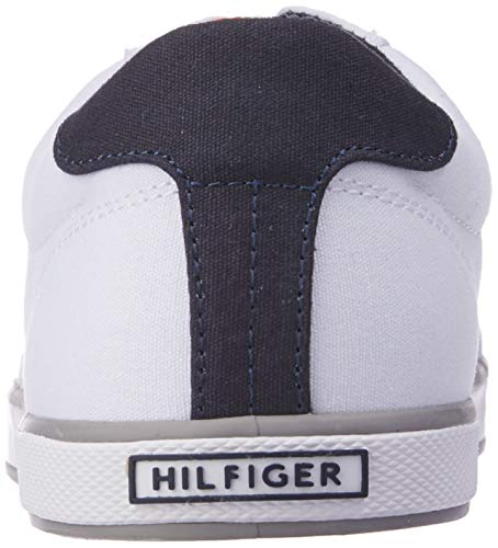 Tommy Hilfiger Men Vulcanised Trainers, White (White), 43 EU