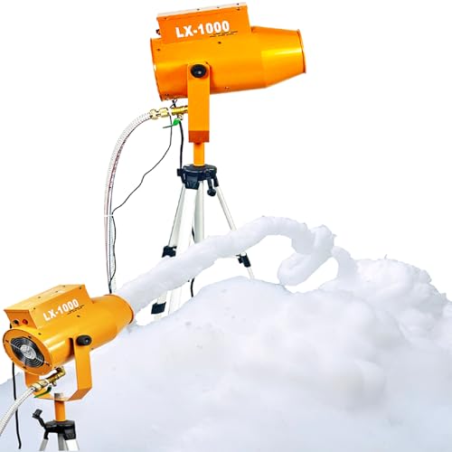 LANGXUN 1000W Summer Foam Party Machine, Kids Water Play Foam Blaster with Super Soaker Nozzles - Outdoor Pool Party Foam Cannon for Backyard, Splash Pad, Summer Camp