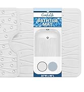 ComfiLife Bath Mat for Bathroom Tub and Shower – Non Slip Extra Large Bathtub Mat with Drain Hole...