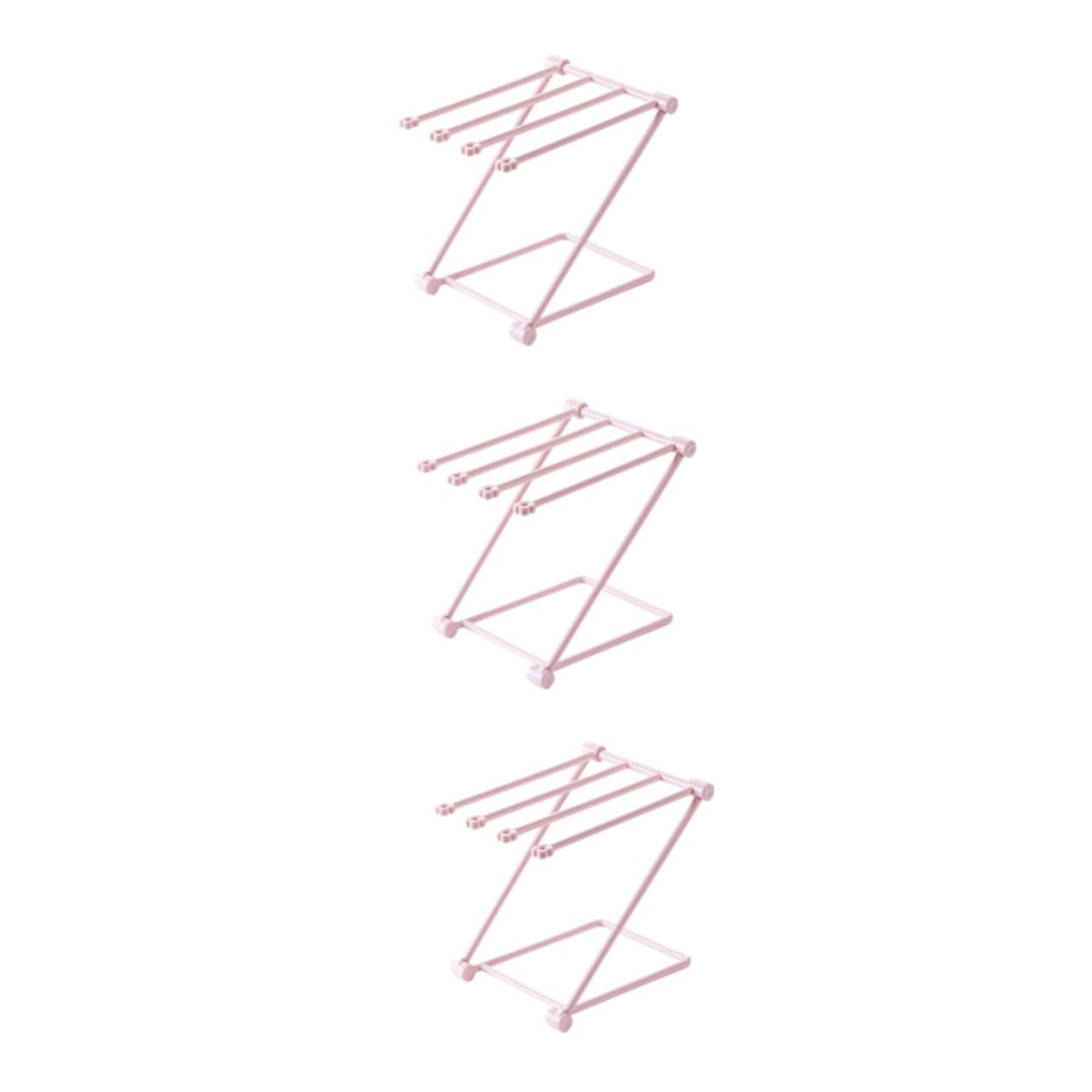 Toallero perchero rosa plegable y multiusos para organizar tu cocina