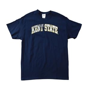 Kent State Golden Flashes 100-Percent Pre-Shrunk Vintage Arch College Short Sleeve Tee, Medium, Navy
