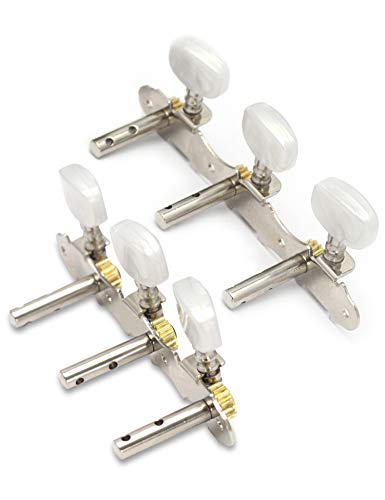 Metallor Acoustic Guitar Tuning Pegs Machine Heads Tuning Keys Tuners Double Hole 3L 3R Chrome. #TOP2