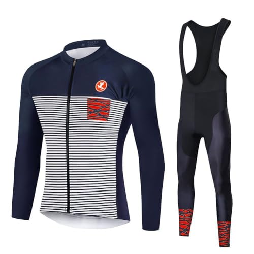 UGLY FROG ZRT03 Winter Manga Larga Transpirable + Culottes Bici 9D Gel Equipos Conjunto Ciclismo Manténgase abrigado en Invierno,Traje de Ropa de Bicicleta de Montaña MTB Ciclista