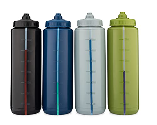 Hydra Cup 4 PACK, 32oz Squeeze Water Bottles, Monochromatic Color Scheme Set - Image 3