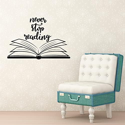 Open Book Vinyl Wall Decal Quote Reading Room Library Decor Stickers Mural Home Living Room Wall Art Decor image 5