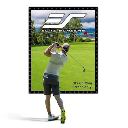 Écran d'impact golf Elite Screens GolfSim DIY 2,4x2,4m avec oeillets