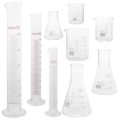 Verre borosilicate de laboratoire Homoyoyo avec kit de mesure gradué et verrerie