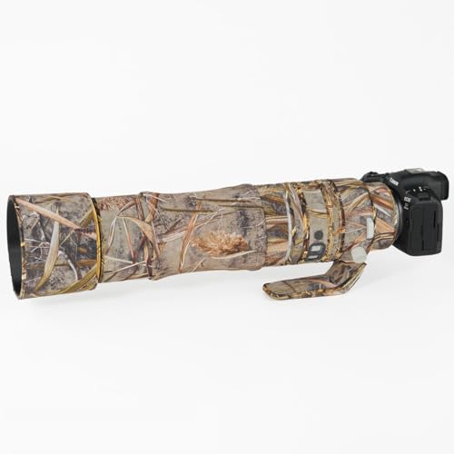 CHASING BIRDS Lens Camouflage Waterproof Coat for Canon RF 200-800mm F6.3-9 is USM Rainproof Lens Protective Cover Version IV(Reed Camouflage)