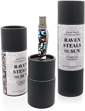 Retro 51 Tornado Smithsonian Rollerball Pen in Raven Steals the Sun, Silver