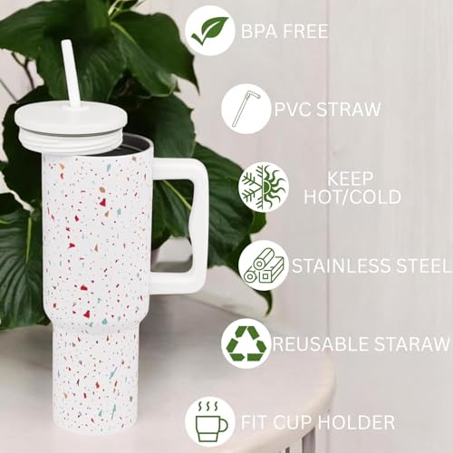 Image of Stainless Steel 1200 ml Vacuum Tumbler with Lid & Straw - Double‑Wall Insulated Cup for Travel, Gym & Office - Keeps Beverages Hot or Cold - 1.2 L Capacity (Skin Paint)