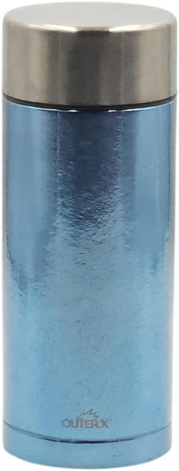 OUTER X Titanium Vacuum Mug - Business Style with Filter & Sleeve, 10.1oz Ultra-Light, Leakproof Travel Mug (Blue Color)
