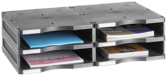 M-Office Atenea Sustainable Standard Module, 100% Recyclable, Four Compartments DIN A4, Consisting of 2 Bases and 2 Heights