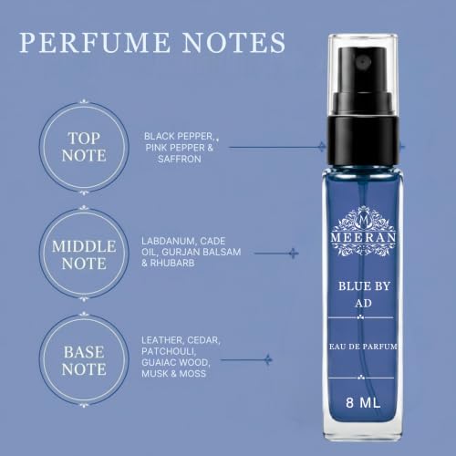 Image of Blue By AD Style Fragrance (8ML) Unisex Eau De Parfum | Long Lasting Luxury Perfume for Men & Women | Premium Pocket Perfume Travel Size | Fresh Everyday Scent | Giftable Mini Perfume Spray