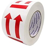 ChromaLabel This Side End Up Stickers - International Language Free Big Red Arrow Symbol | 3