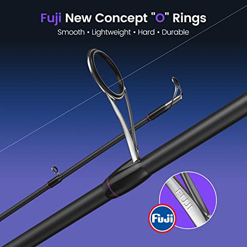 T-Zack Spinning Rod, 6'10" Medium Light/Fast Action /1 Piece Fishing Rod With 30 Ton Toray Graphite, Fuji Guides & Reel Seat, Eva Handles, Ultra-Light Bass Fishing Pole #TOP3