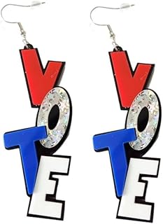 Women's Fashion and Fun Lightweight Acrylic Big and Colorful Cute Drop and Dangle Statement Earrings