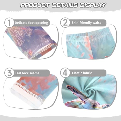 Toddler Girls Leggings Printed Yoga Pants Leggings Marine Turtle for Kids3