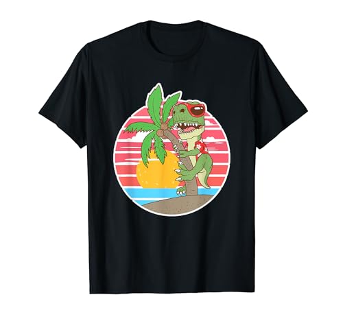 T-Rex Hawaiian Summer Cute Dinosaur Lovers Cadeau T-Shirt