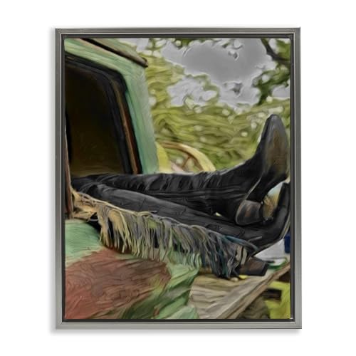 Rodeo Cowboy Romance, 17 x 21 Inch Canvas in Floater Frame