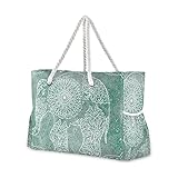 ★ Tejido antidesgarros y resistente al agua: la bolsa de playa está hecha de tela de lona Ripstop que es ideal para bolsas de playa. Es resistente y resistente a los desgarros y al agua. El exterior también es fácil de limpiar: simplemente rocía agua/detergente y limpia la mayoría de las manchas.