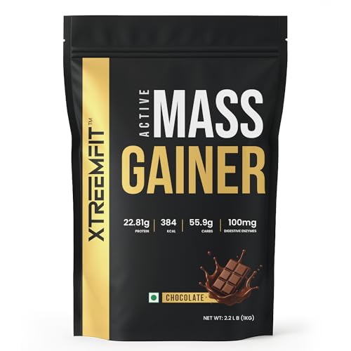 Image of Mass Gainer Protein Powder 1kg Chocolate Flavor | High Calorie Weight Gainer | Muscle Mass & Strength Builder | Protein + Carbs Blend | Fast Weight Gain Supplement, For Men & Women